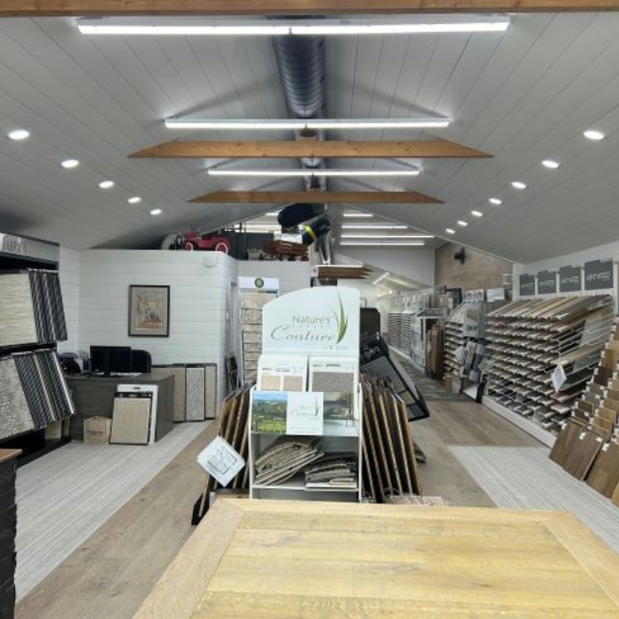 Carpet selection area at Dean’s Carpet One Meaford location.